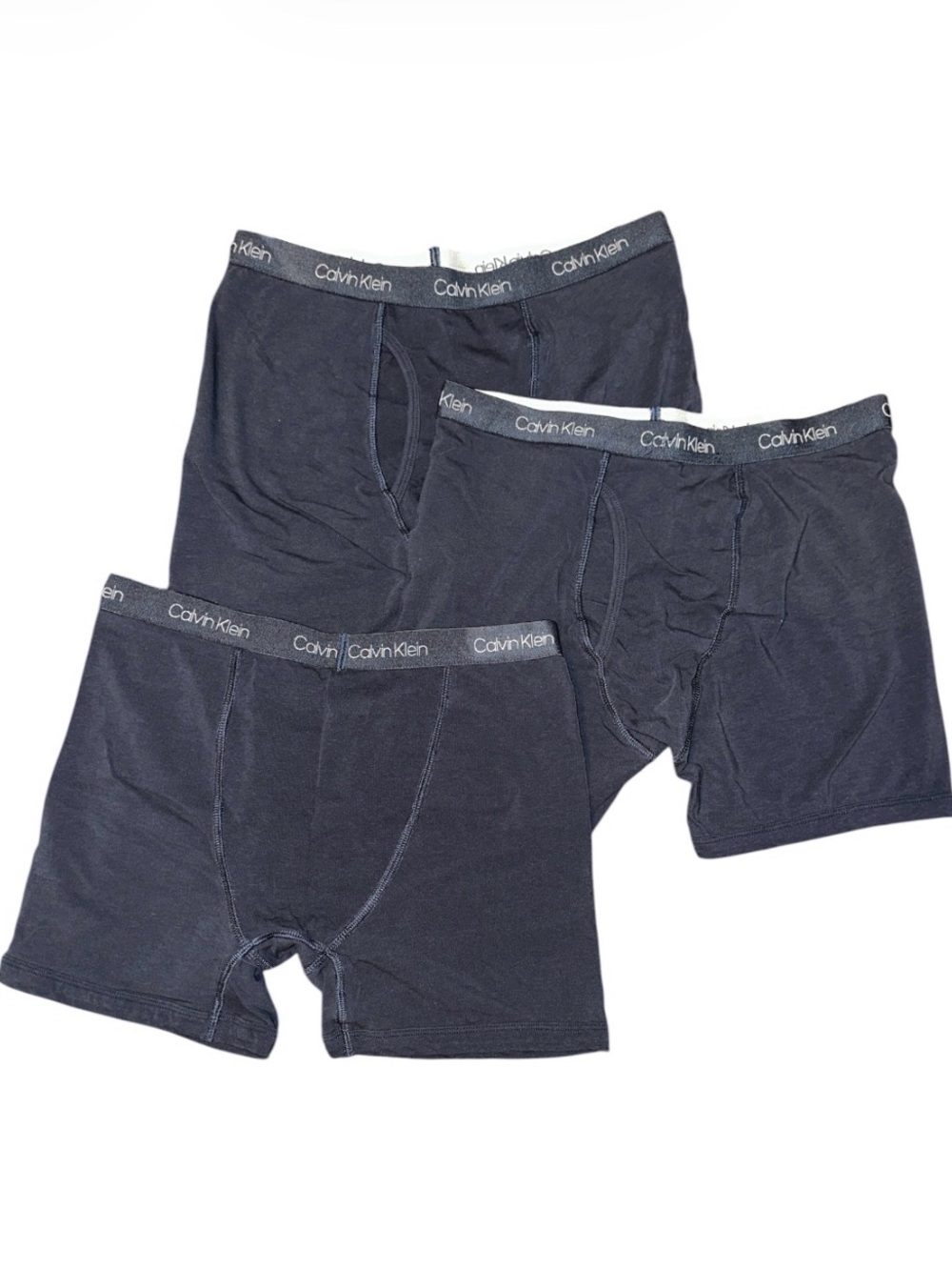 New Calvin Klein Boys Navy Boxer Briefs - 3 Pack sz 16/18